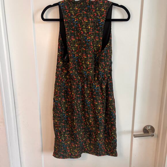 Adelyn Rae Black Paint Splatter Print Sleeveless Sheath Dress XS - Picture 2 of 12